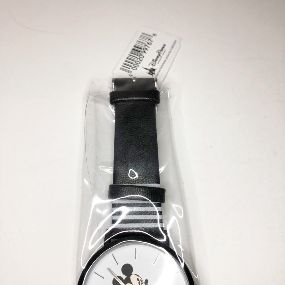 Disney Parks Collection Mickey Mouse Hands on Hips Black White Stripes Watch - Picture 5 of 8